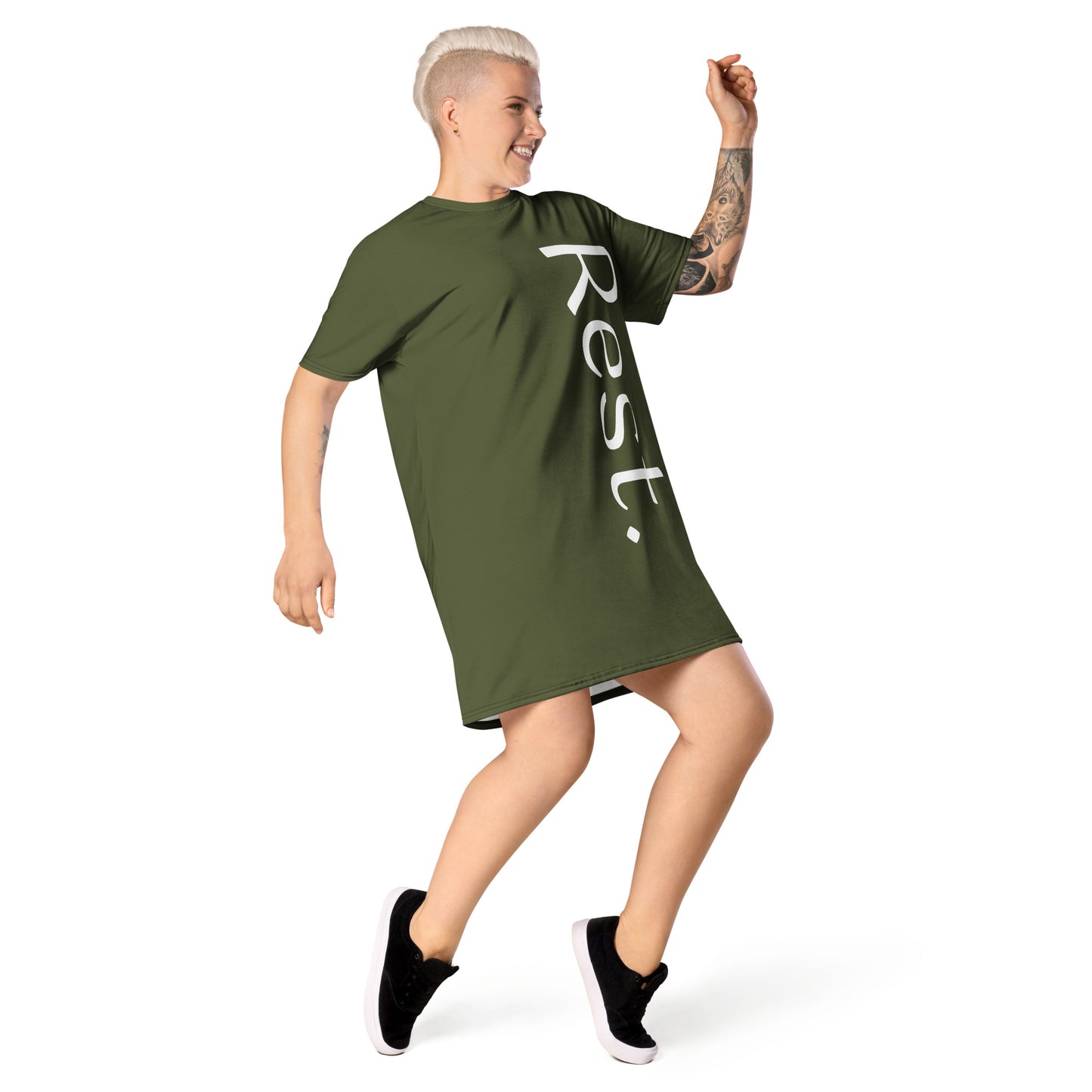 Rest. T-shirt dress (olive)