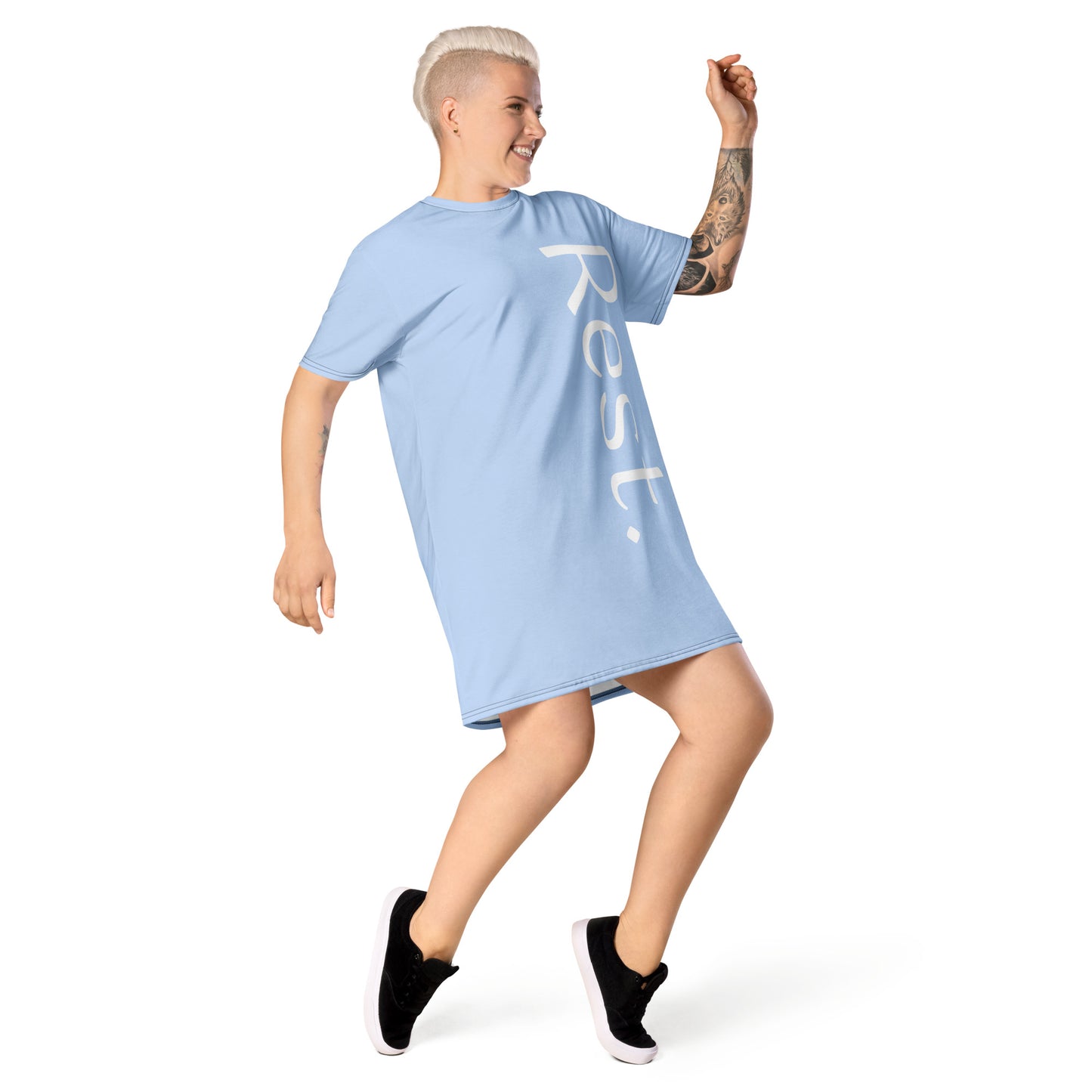Rest. T-shirt dress (periwinkle)