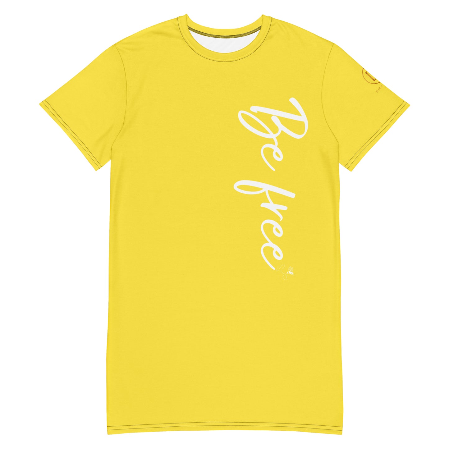 Be free T-shirt dress (yellow)