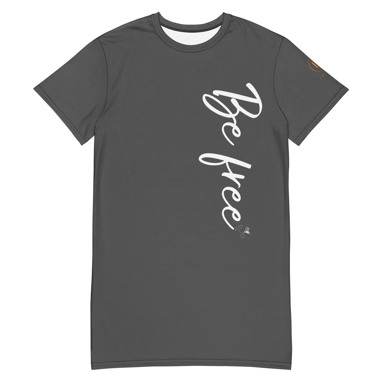 Be free T-shirt dress (gray)