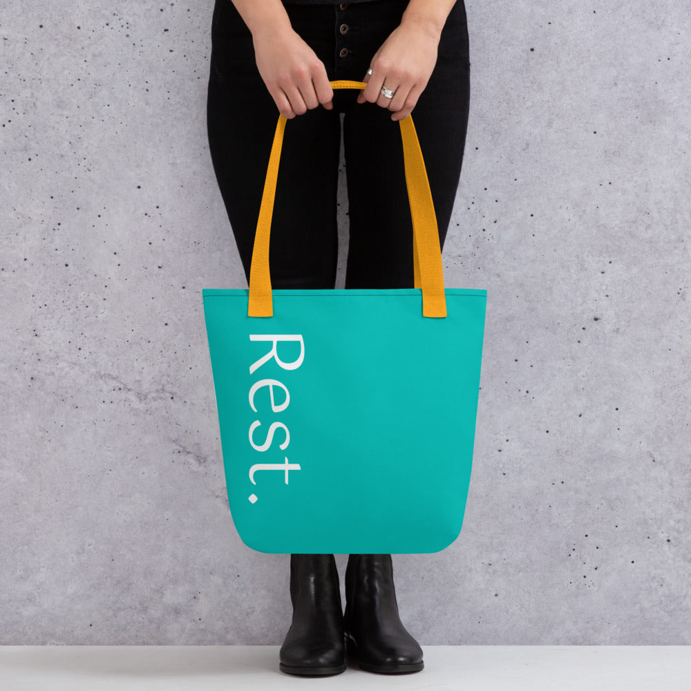 Rest. Tote bag (Iris Blue)