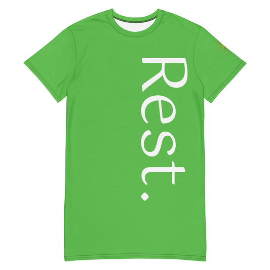 Rest. T-shirt dress (spring green)