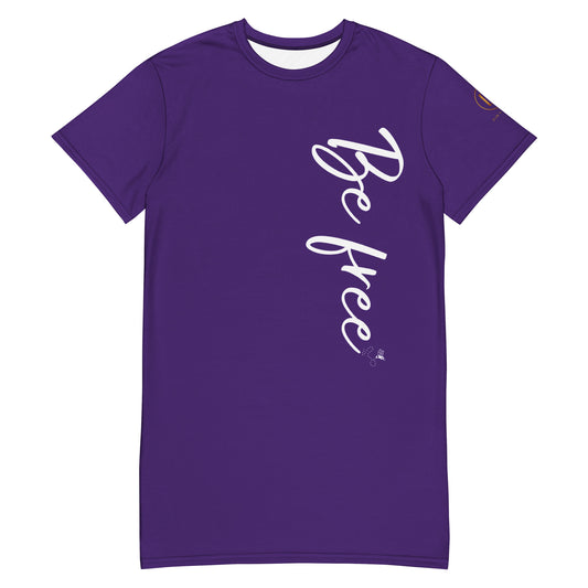 Be free T-shirt dress (purple)