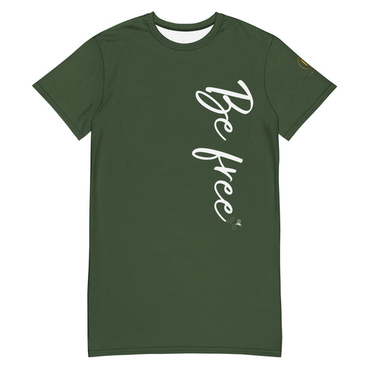 Be free T-shirt dress (Olive)