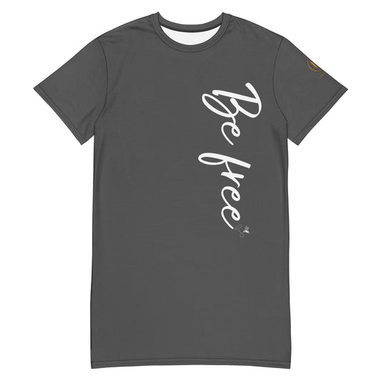 Be free T-shirt dress (gray)