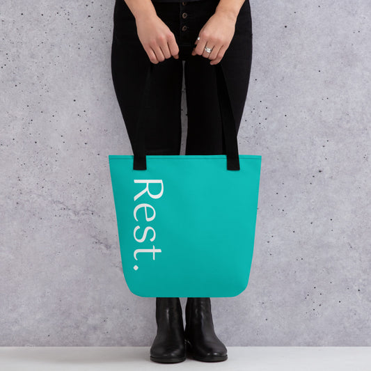 Rest. Tote bag (Iris Blue)